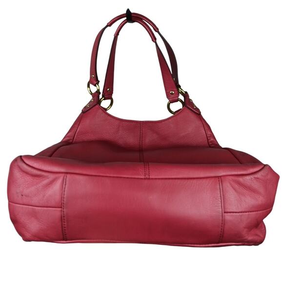 Red Coach Campbell Leather Hobo Shoulder Bag - Picture 11 of 11